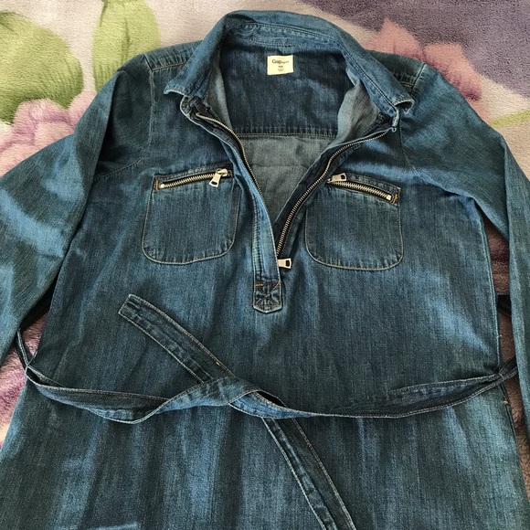 Gap Denim Utility Shirtdress Style:838544-00 - Picture 5 of 13